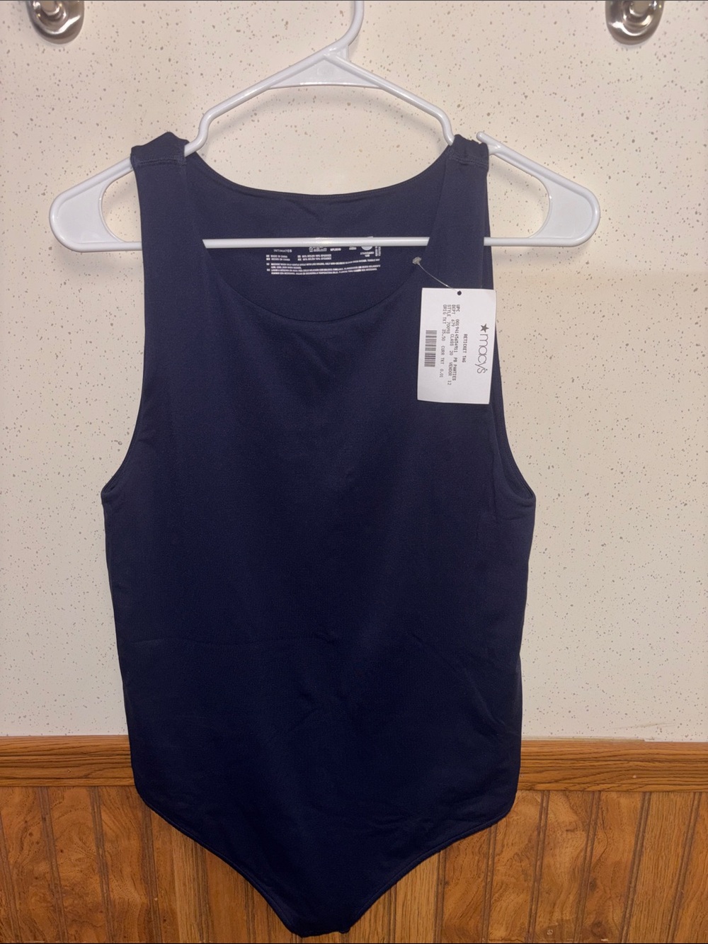 State of Day- Navy Sleeveless Scoop Neck smoothing Shapewear Bodysuit